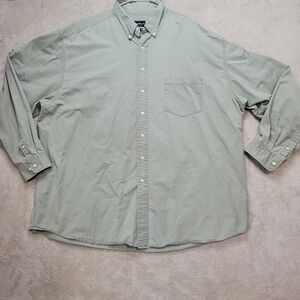 Eddie Bauer Button Down Shirt Long Sleeve‎ Casual Work XXXL Tall FLAW